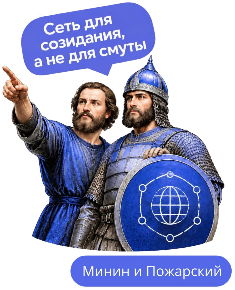 Минин и Пожарский: «Сеть для созидания, а не для смуты»